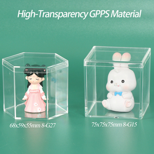 Boîte à bonbons en acrylique SUNSHING avec couvercle, boîte cadeau transparente pour mariage, boîte de présentation carrée en plastique pour bijoux, perles, artisanat, jouets - Product Image 4