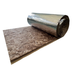 Rouleau de laine de verre <span class=keywords><strong>marron</strong></span> 1200 ° Isolation thermique acoustique F ASTM E84 Classe A pour conduits HVAC en Amérique du Nord - Product Image 2