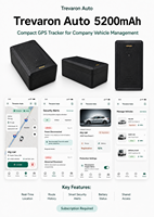 Traceur GPS magnétique Trevaron Auto 5200mAh pour la gestion de flotte d'entreprise, abonnement au moniteur de véhicule via application requis