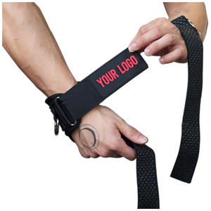 Премиум Нескользящие ремни для спортзала, ремни для становой тяги, поддерживающие запястье, регулируемые подъемные ремни, ремни для тяжелой атлетики с D-кольцом - Product Image 1