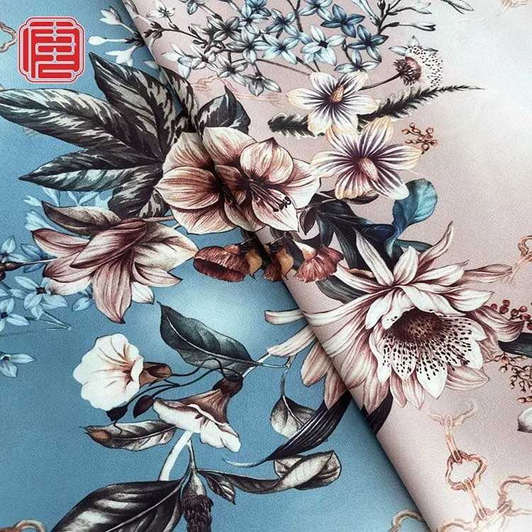 Новый цветочный дизайн супер мягкая ткань с принтом 100% полиэфирная ткань для летнего платья