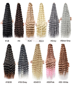 ผมถักโครเชต์แบบลอนลึก 30 นิ้ว ผมสังเคราะห์ย้อมสีสำหรับถักเปียแบบทวิสต์ ผมลอนน้ำแบบเวฟ ต่อผม - Product Image 6