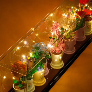 Mini modelo creativo DIY, juegos <span class=keywords><strong>de</strong></span> bloques <span class=keywords><strong>de</strong></span> construcción <span class=keywords><strong>de</strong></span> plástico Moc, <span class=keywords><strong>ladrillos</strong></span> <span class=keywords><strong>de</strong></span> flores <span class=keywords><strong>de</strong></span> simulación y tienda, ramo <span class=keywords><strong>de</strong></span> flores, juguete educativo para niños - Product Image 6