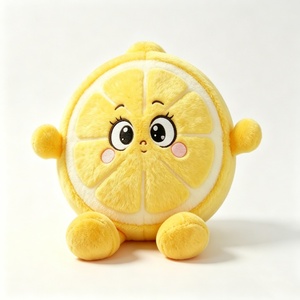 Customized Lemon plush toy,Lemon slice plushie,Fruit plush stuffed animal,Cute lemon plush,Lemon character plush - Product Image 1