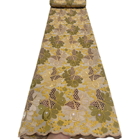 Dentelle Guipure Florale 3D de Luxe NI.AI en Tissu Soluble dans l'Eau Brodé avec Pierres pour Robe de Mariée et de Soirée
