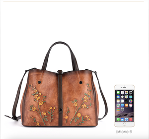 Bolso de Mano Retro de Cuero Vacuno Genuino Andong para Mujer, Bolsos Cruzados de Hombro para Chicas, Bolsos Casuales de Gran Capacidad, Elegantes para Damas - Product Image 6