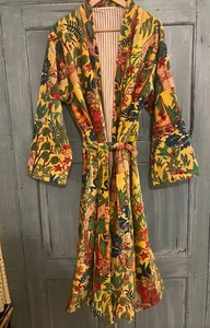 ชุดกิโมโนผ้าฝ้ายกำมะหยี่เสื้อคลุมอาบน้ำผ้าคอตตอนชุดกิโมโนผ้ากำมะหยี่ชุดใส่กลางคืน - Product Image 5