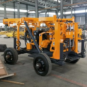 Plataforma de perforación hidráulica con ruedas sobre orugas, máquina de núcleo rotativo de 200m de profundidad para exploración de minas de oro, motor de recolección de muestras geológicas - Product Image 1