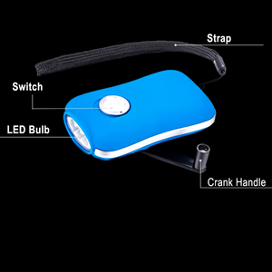 Đầy màu sắc 3 led Hand Crank Đèn pin Máy phát điện Dynamo phí ánh sáng <span class=keywords><strong>13000</strong></span> Lumens 2 giờ trắng LED <span class=keywords><strong>Torch</strong></span> ánh sáng - Product Image 3
