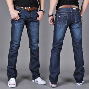 <span class=keywords><strong>Jeans</strong></span> de Mezclilla Rectos para <span class=keywords><strong>Hombre</strong></span>, Corte <span class=keywords><strong>Regular</strong></span>, Lavado Oscuro Tradicional, Cintura Media, Estilo Vintage, Casual para el Día a Día - Product Image 1