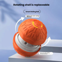 Juguete Inteligente para Gatos, Pelota Interactiva con Rotación Automática, Recargable por USB, con Luces LED y Sensor de Obstáculos, de TPE, para Gatos y Perros, para Interiores