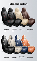 2025 luxe Deluxe Cool Beige coussins de siège de voiture 11 pièces ensemble de haute qualité universel en cuir PU résistant à l'usure housses de siège