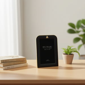 Cadre photo en bois plaqué argent Beltrami 9x13 cm rectangulaire horizontal gaufré 1 couleur Fabriqué en Italie - Product Image 3