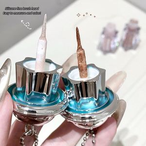 Nouveau 2026 Gege Bear Stylo Eyeliner Effet Oeil de Chat Lumineux, Paillettes Fines et Perles, pour Festival et Danse, Tenue Longue Durée - Product Image 6