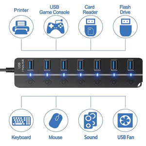 <span class=keywords><strong>USB</strong></span> Hub 3.0 multiprise <span class=keywords><strong>USB</strong></span> tốc độ cao Splitter 7 cổng 5Gbps Hub Power Adapter với chuyển đổi cáp dài với nhiều Expander Hub - Product Image 5