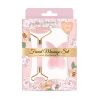 Outil de Gua Sha en Quartz Rose Naturel, Pierre de Massage Facial en Forme de Cœur pour Soins de la Peau