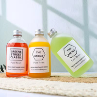 Botellas de Vidrio Cuadradas Esmeriladas de Volumen Variado con Tapa Corona para Bebidas, Envase de Regalo para Vino de Ciruela Casero