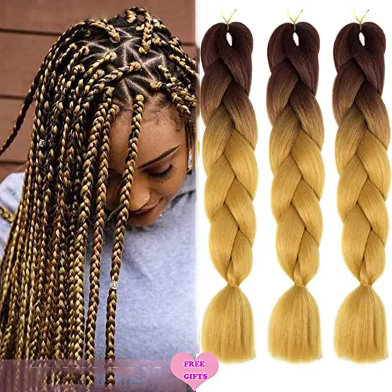 Girls fast shipping in stocks jumbo braids synthetic hair extensions braids synthetic braiding hair