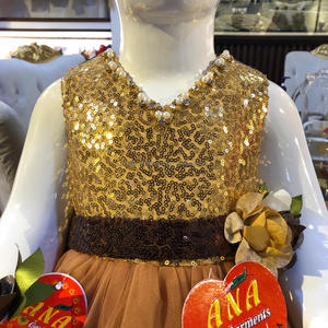 Kids Sequence Design Frocks for Baby Girl Solid Formal <b>Ball</b> Gown Spring Dress with Hairband Available in 1-3 Years Size - Product Image 4