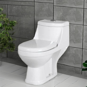 WC monobloc en céramique pour salle de bain, qualité export - Product Image 1