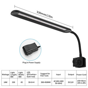 <span class=keywords><strong>Lampe</strong></span> <span class=keywords><strong>LED</strong></span> à clip <span class=keywords><strong>pour</strong></span> <span class=keywords><strong>aquarium</strong></span> JSD 6W 10W 14W, luminosité réglable, minuterie, spectre complet, <span class=keywords><strong>pour</strong></span> aquariums <span class=keywords><strong>nano</strong></span> de 20 à 45 cm - Product Image 6