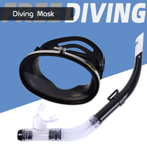 Masque de plongée avec verre trempé anti-buée, cadre en acier inoxydable pour la natation et la plongée avec tuba - Product Image 5