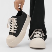 Nouvelles Baskets Décontractées Tendance à Semelle Épaisse Rehaussante 2025 pour Hommes et Femmes – Style Derby en Toile pour la Marche Quotidienne