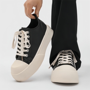Nouvelles Baskets Décontractées Tendance à Semelle Épaisse Rehaussante 2025 pour Hommes et Femmes – Style Derby en Toile pour la Marche Quotidienne - Product Image 2