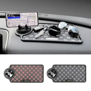 Suporte universal giratório de 360 graus para celular e painel de carro, acessório de PVC antiderrapante para painel de carro, novidade