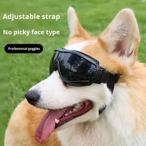 Lunettes de protection UV tout-en-un pour chiens et chats, lunettes de soleil réglables coupe-vent pour animaux de petite et moyenne race, <span class=keywords><strong>voyage</strong></span> en plein air estival - Product Image 2
