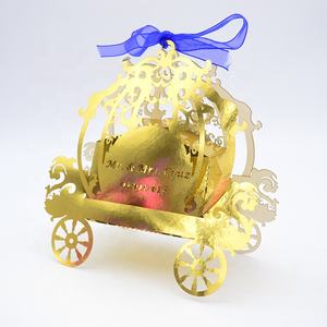 Filles <span class=keywords><strong>communion</strong></span> centres découpé au laser cendrillon anniversaire de mariage boîtes à bonbons - Product Image 3