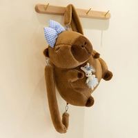 Nouveau sac à dos en peluche Capybara, cadeau créatif pour étudiant, petit sac à dos tendance transfrontalier avec rembourrage en coton PP pour les 14 ans et plus