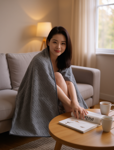 Coperta trapuntata geometrica in poliestere Y2005 5, rettangolare, minimalista, per tutte le stagioni, lavabile in lavatrice, tessuto per la casa - Product Image 2