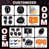 Casque de moto intégral en ABS VF202 avec visière solaire interne, poches pour haut-parleurs intégrées, homologué DOT, casque de route imperméable