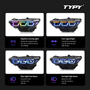 Conjuntos de faros delanteros TYPY para Ford Mustang 2024-2026, luces diurnas RGB de posventa para Mustang con intermitentes secuenciales - Product Image 4