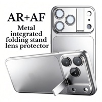 Nouveau 2026 – Protection d'écran 2-en-1 AR+AF pour objectif d'appareil photo, verre trempé 9H anti-rayures, ultra-fin, étanche, avec béquille métallique pliable