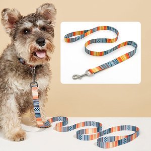 Fashion Print Dog <b>Collar</b> and Leash Set Adjustable Buckle Colorful Pattern for Dogs - Product Image 6