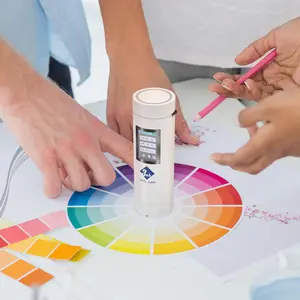 Pembaca warna saku CR3 non-kontak Auto papan putih kalibrasi Mini Colorimeter