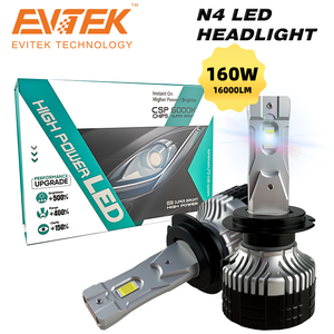 Bombilla LED para Faros Delanteros de Coche, 160W, Súper Brillante, Tubos Dobles de Cobre, H1 H4 H7 H11 Canbus, Lámpara Antiniebla, 9005 9006, 6000k, Aluminio - Product Image 2