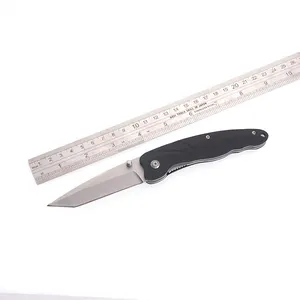 Tanto Blade Folding Pocket Knife G10 Handle Knife