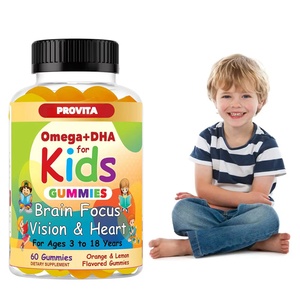 Nhà máy trực tiếp con Omega 3 DHA dầu cá Gummies trẻ em Omega Gummy trẻ em Omega hỗ trợ não & sức khỏe mắt Gummy - Product Image 1