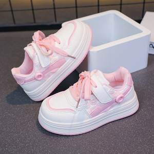 Chaussures de sport décontractées pour filles 2025 Bleu/Violet/Rose Cuir artificiel Fermeture à velcro Design tendance Nouveau modèle pour le printemps automne - Product Image 2