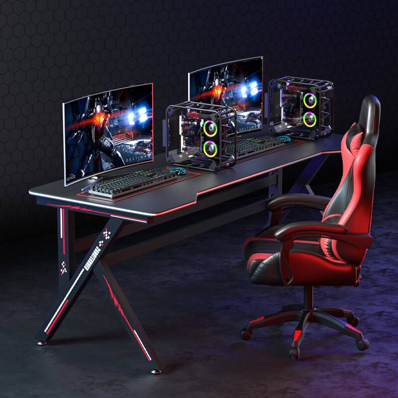 Wholesale Multifunction RGB LED Gaming Desk | Electric Standing Computer Table, Customizable L-Shaped PC Desk with Monitor Stand (Kuwait)