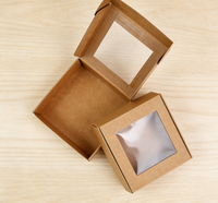 Cartons d'expédition transparents biodégradables personnalisés, boîtes en carton ondulé, logos imprimés, options de feuille d'or de 2 mm