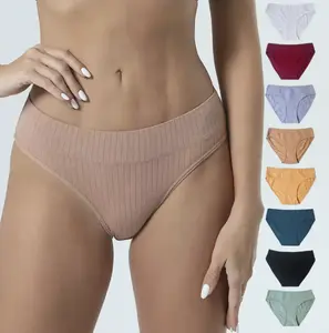 Liền mạch hàng ngày Châu Âu Kích thước sexy mềm mại Hipster Cotton Bikini ngắn dành cho phụ nữ