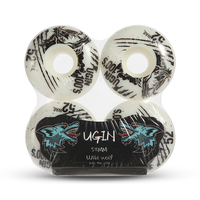 Roulettes de skateboard personnalisées 100a, pour skateboard, noir, blanc, avec imprimés, 52mm