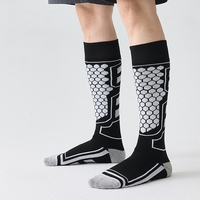 Chaussettes chaudes de sport de ski d'hiver pour hommes et femmes, chaussettes thermiques mi-mollet