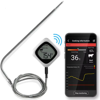 Termometer panggangan BBQ, cerdas Bluetooth nirkabel, termometer asap daging barbekyu, memasak dengan Magnet