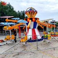 Aile Eğlence Merkezi için Aile Oyun Alanı Uçaklarla Yukarı Aşağı Gezinti Süper Salıncak LED Işıklı Eğlence Aracı Çocuklar için Aile Eğlence Merkezi