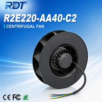 Ventilador Centrífugo Original R2E220-AA40-C2 AC, 230V 85W 2700RPM 220mm, Curva Inversa, para Refrigeración de Gabinetes de Automatización